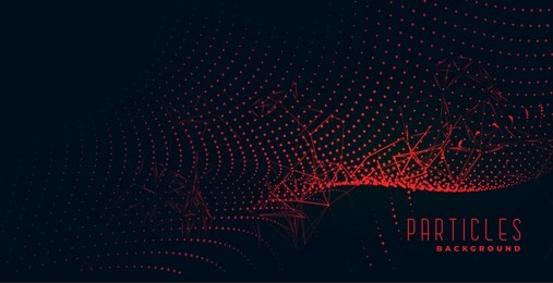 abstract red glowing particles technology background design