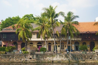 dutch colonial buildings in jakarta old town indonesia
