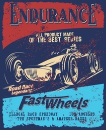 vector old school race poster.