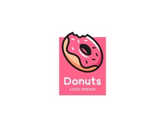 donuts logo design. logo vector template