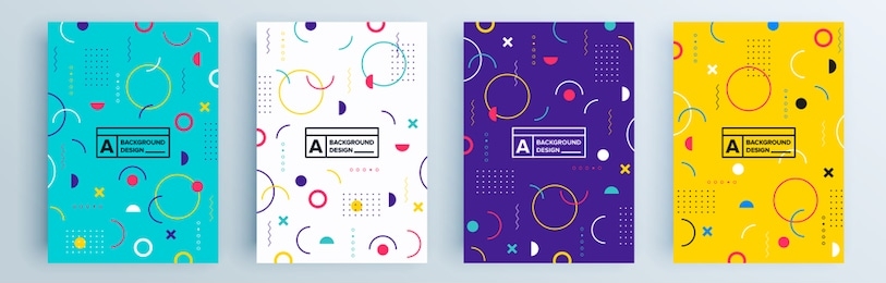 modern abstract covers set, minimal covers design. colorful geometric background, vector illustration.
