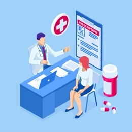 online doctor at work. health medical science. medicine and pharmacy banners. pharmacist care for the patient. medicine industry.