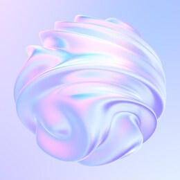 abstract modern graphic 3d element. holographic colored shape. gradient with flowing liquid shapes. for flyers posters or presentations. 3d rendering.