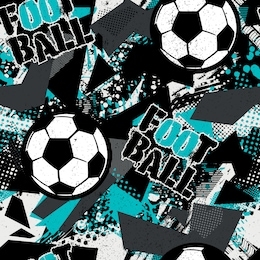 abstract seamless pattern for boys. football pattern. grunge urban pattern with football ball. sport wallpaper on black background with black and green. repeated sport pattern.