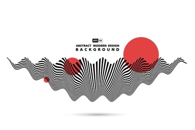 abstract black and white wavy sound wave shape design decoration background. use for poster, ad, artwork, template design. illustration vector eps10