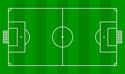 football field in top view for sport infographics background