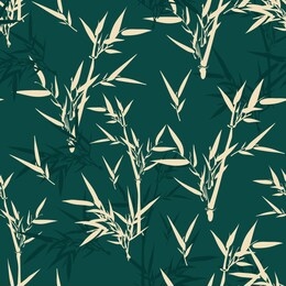 bamboo leaves pattern summer seamless stylish fashion floral pattern, in hawaiian style. green jungle print. coconut tree branches. dark green. 