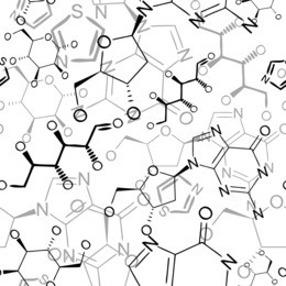 seamlessly wallpaper with black chemistry formulas on white