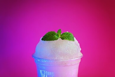 glass of oxygen cocktail foam