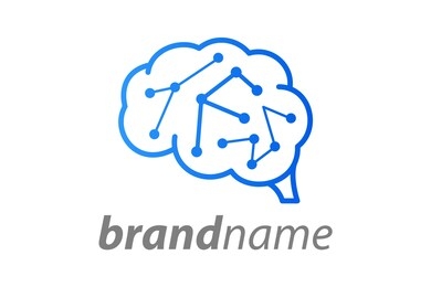 modern logo design initial f inside brain.