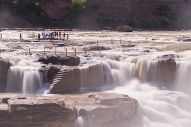 hukou waterfall of the yellow river in shanxi province