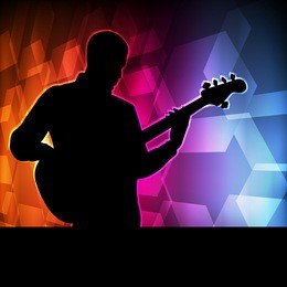 guitar player vector background concept