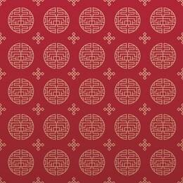 chinese traditional seamless pattern, oriental background, red and gold color. vector illustration