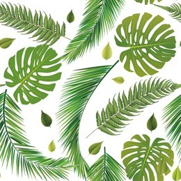 seamless repeat leaves