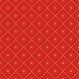 seamless pattern chinese style with diamond red background