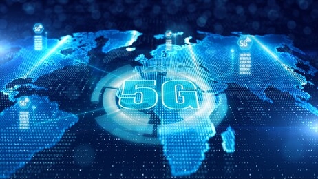hud, scaning, 5g connectivity futuristic information of internet of things iot big data using artificial intelligence ai, technology background concept