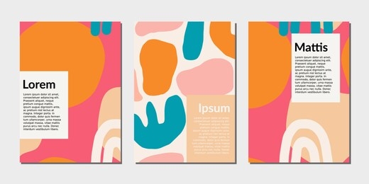 modern abstract design templates with organic shapes in bright colors. bold and colorful magazine covers, wedding invitations, flyers, newsletter, poster, greeting cards, packaging and branding design