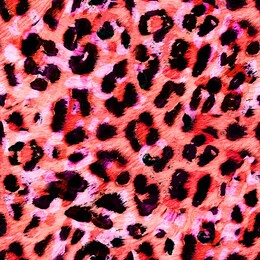 multicolored abstract pattern. leopard spots on pink-red wool. watercolor.