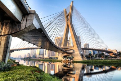 estaiada bridge, sao paulo, brazil, south america