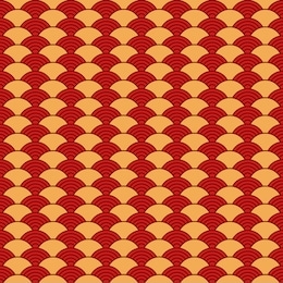 seamless pattern in chinese style. red and yellow oriental background.