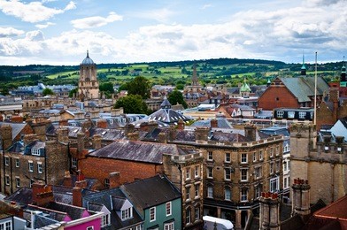 overlooking oxford with mountains