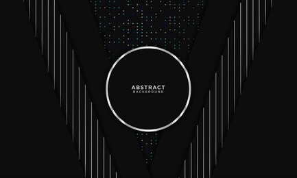 black overlapping background with glitter and circle wave, premium vector