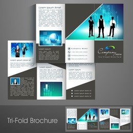 professional business three fold flyer template, corporate brochure or cover design, can be use for publishing, print and presentation. 