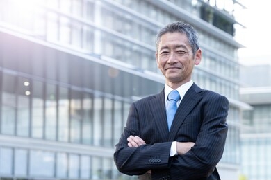portrait of senior asian businessman 
