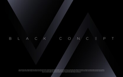 black premium abstract background with luxury gradient geometric elements. rich background for exclusive design. - vector