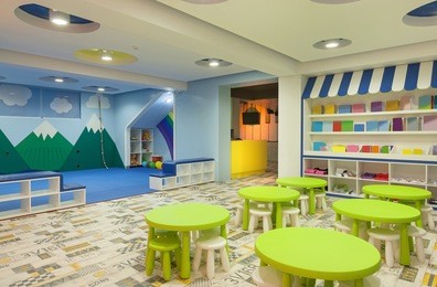 interior of a modern kindergarten. 