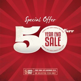 year end sale poster