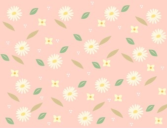 seamless floral pattern with flowers.daisies and leaves on the background.