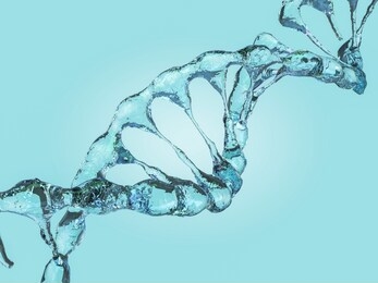 dna chain. abstract scientific background. beautiful illustraion. biotechnology, biochemistry, genetics and medicine concept. 3d rendering