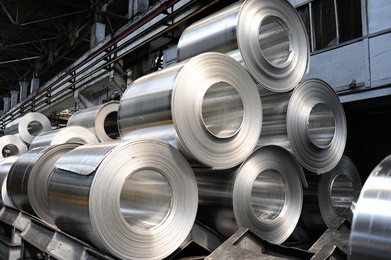 rolls of aluminum sheet