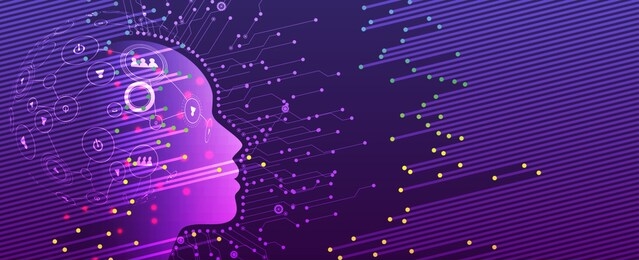 
quantum processing. deep learning artificial intelligence. future new technology  for business or science presentation. vector background
