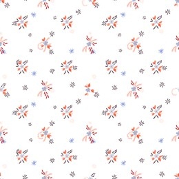 small flowers. seamless pattern with small simple flowers for, wallpaper, swimwear, banner. colorful girlie ornament. bright, vintage texture in, country style. background with small flowers.
