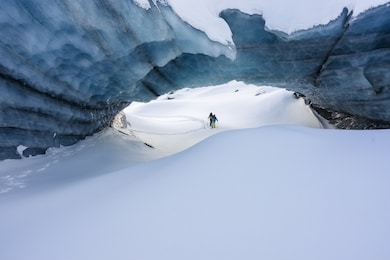 ice cave in pontresina switzerland
