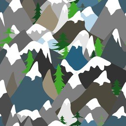seamless pattern with mountains