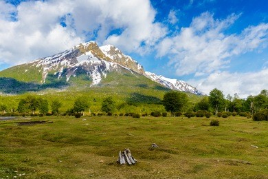 landscape of the tierra del fuego national park,  argentina