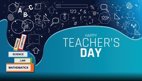 happy teacher's day. useful for promotions, banner and shopping template for teacher's day.vector illustration.