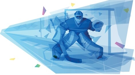ice hockey goaltender in the game