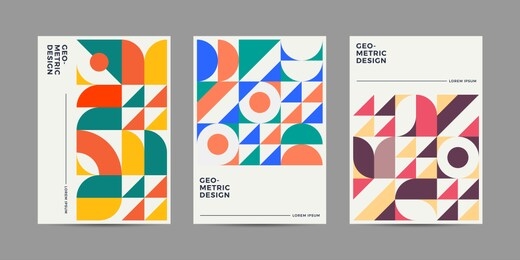 covers with minimal design. cool geometric backgrounds for your design. applicable for banners, placards, posters, flyers etc. eps10 vector