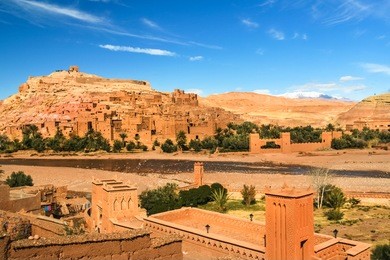 ait benhaddou,fortified city, kasbah or ksar, along the former caravan route between sahara and marrakech in present day morocco. it is situated in souss massa draa on a hill along the ounila river.