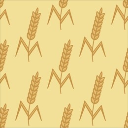 seamless pattern of wheat ears