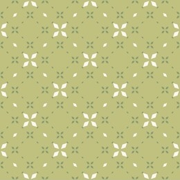 green floral seamless texture. vintage geometric pattern with small flowers, petals, grid. simple vector abstract background in light green color. elegant minimalist ornament. subtle repeat design