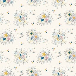 magical space stars, planet, moon  background vector seamless pattern. stardust sprinkles sky on off white.  cute newborn baby, kids , magic universe theme texture. all over print vector tile eps 10