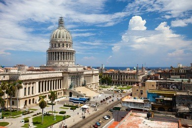 view of the capitol in old havana, cuba