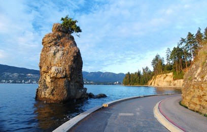 siwash rock in stanley park in vancouver