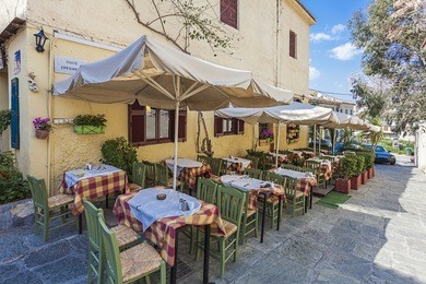 plaka area near acropolis ,athens,greece 