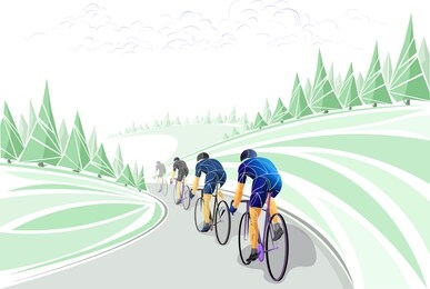 stylized, geometric bicyclist, cycle, cyclist isolated. sportsman, athlete silhouette illustration vector. sport bike logo, poster, advertising.